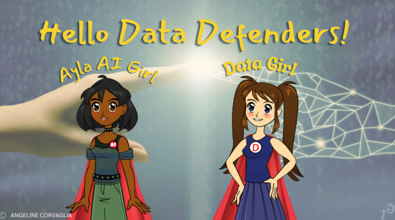 Data Girl and Ayla Hello